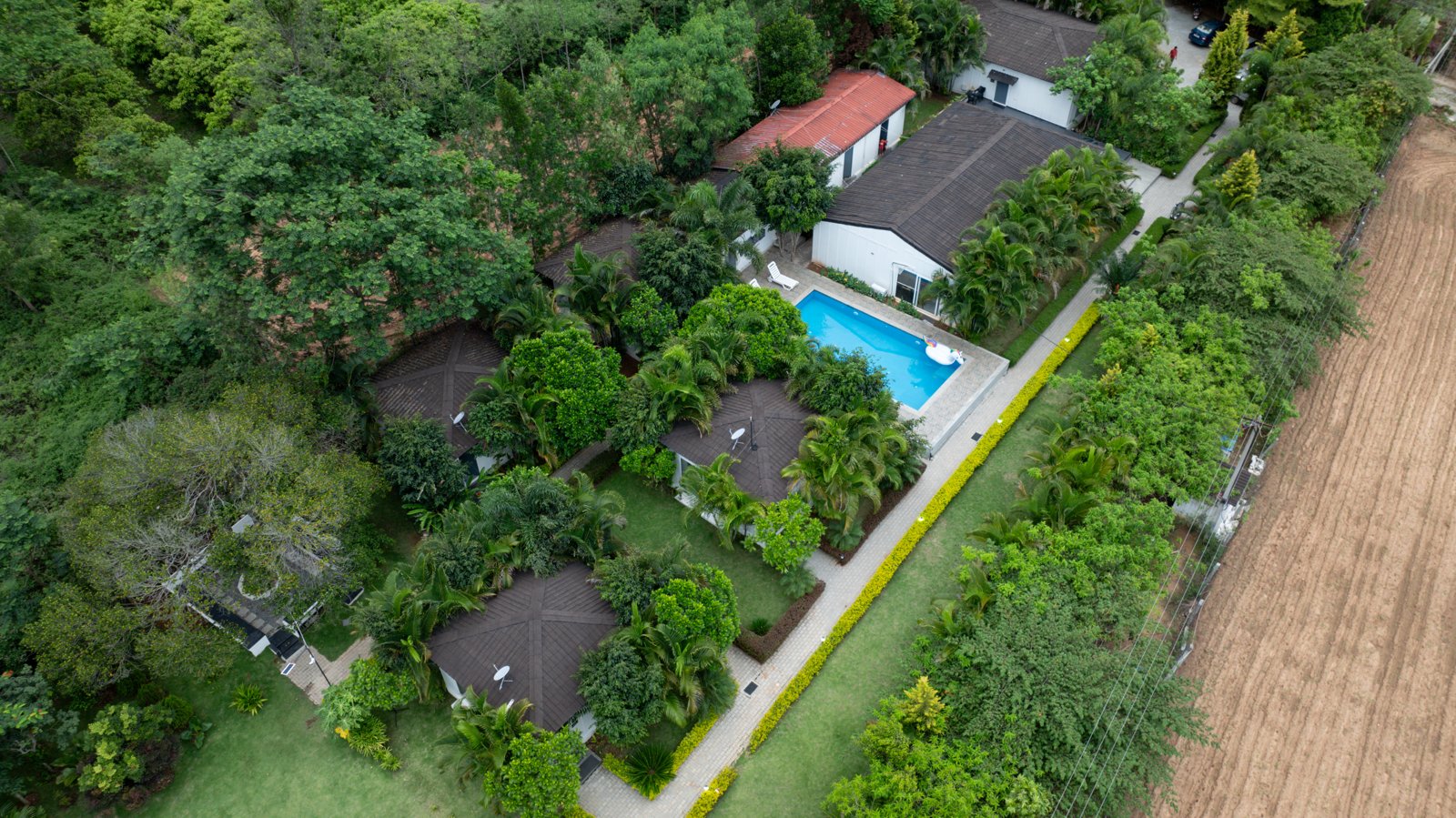 Aerial view of the whole Lush Resorts property